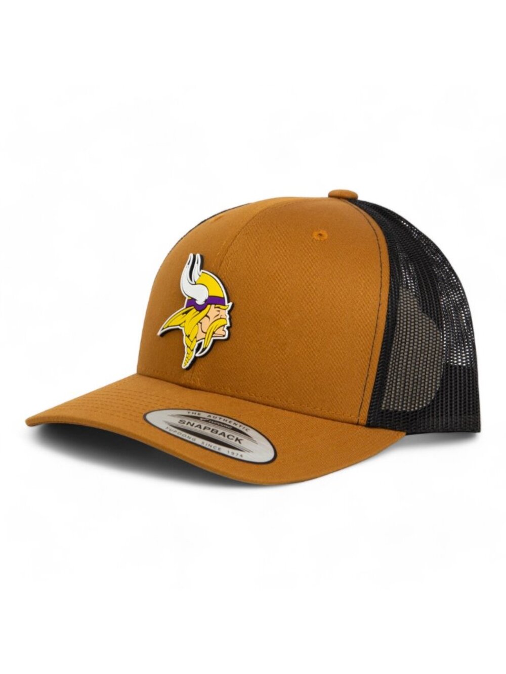 Minnesota Vikings 3D YP Snapback Trucker Hat- Caramel/ Black